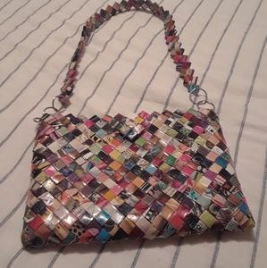 Recycled Magazine & Candy Wrapper Bag